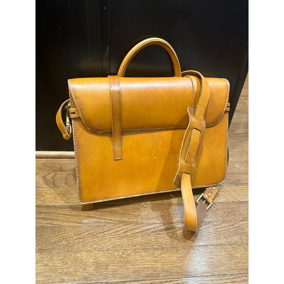 Fossil Limited Edition Vintage Archive Music Briefcase- numbered RARE Cognac - Picture 9 of 16
